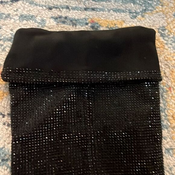 Black Rhinestone Over The Knee Thigh High Pull On Boots Triangle Heel 10 - Picture 13 of 13